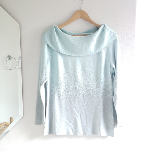 New York & Company Sweaters - New York and Company Baby Blue Sweater Size XL